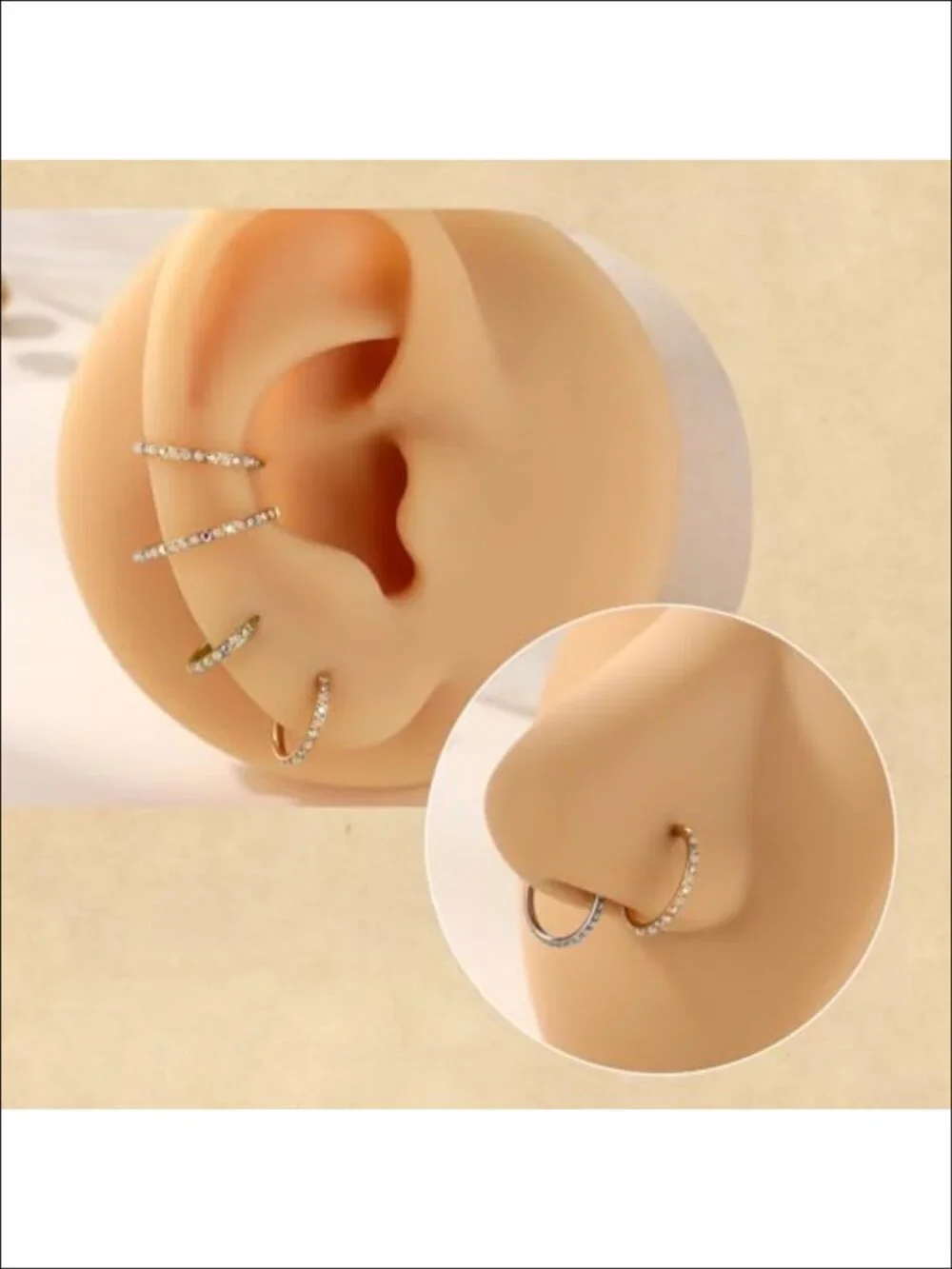 316L Surgical Steel Nose Ring Hoop 16G Daith Helix Cartilage Earring